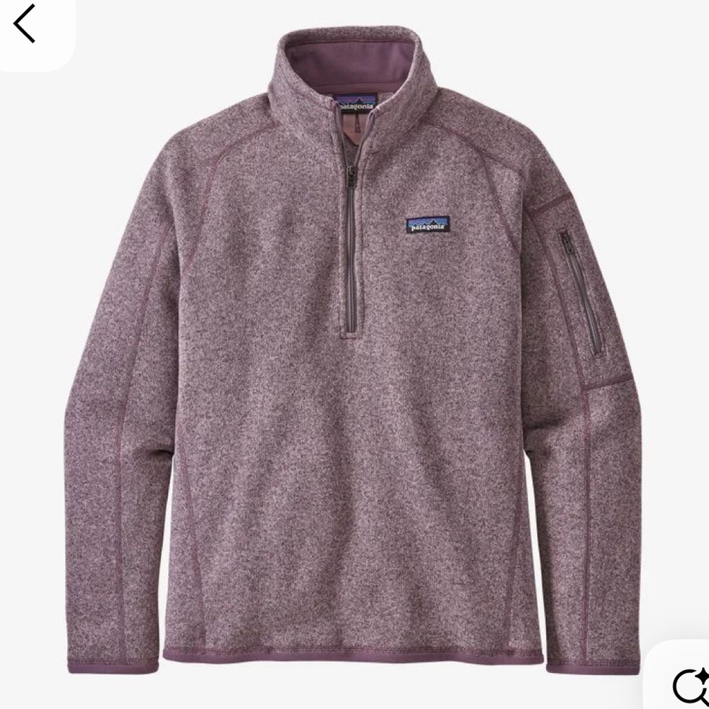 Patagonia Lavender Better Sweater Fleece Pullover quarter zip
